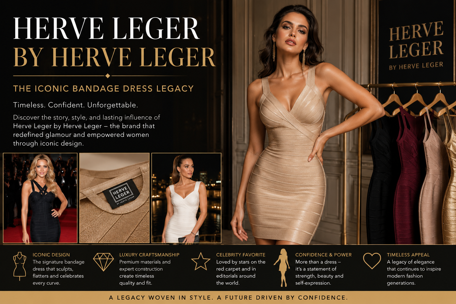 Herve Leger by Herve Leger, The Iconic Bandage Dress Legacy